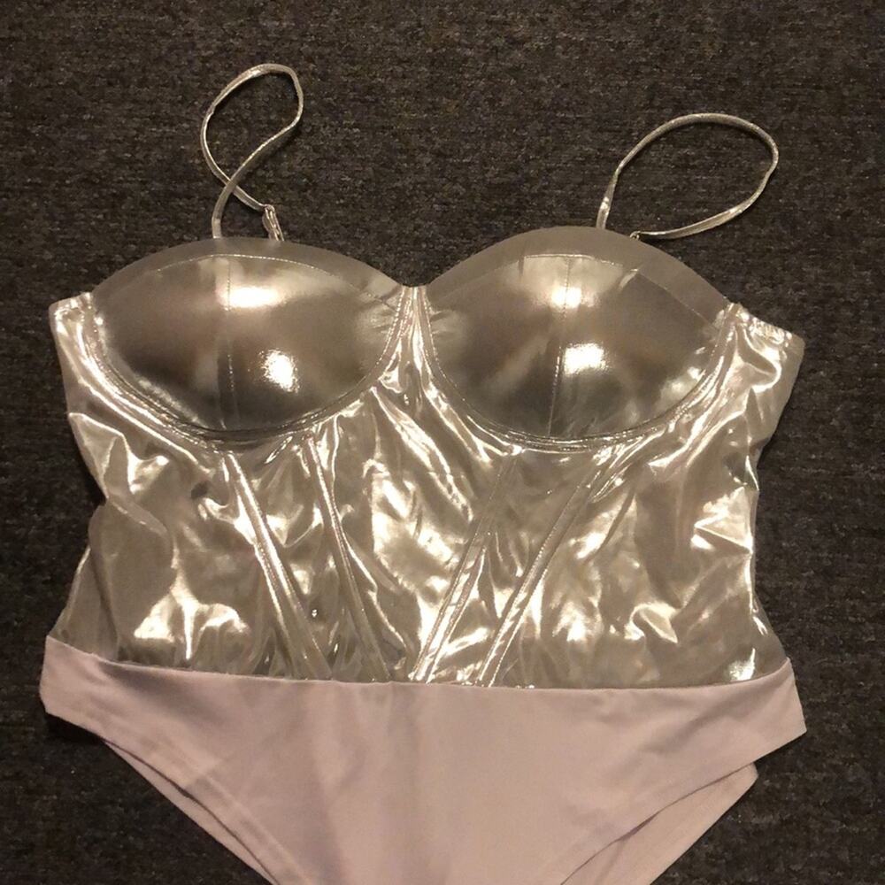 Source Unknown Silver Bodysuit - image 4